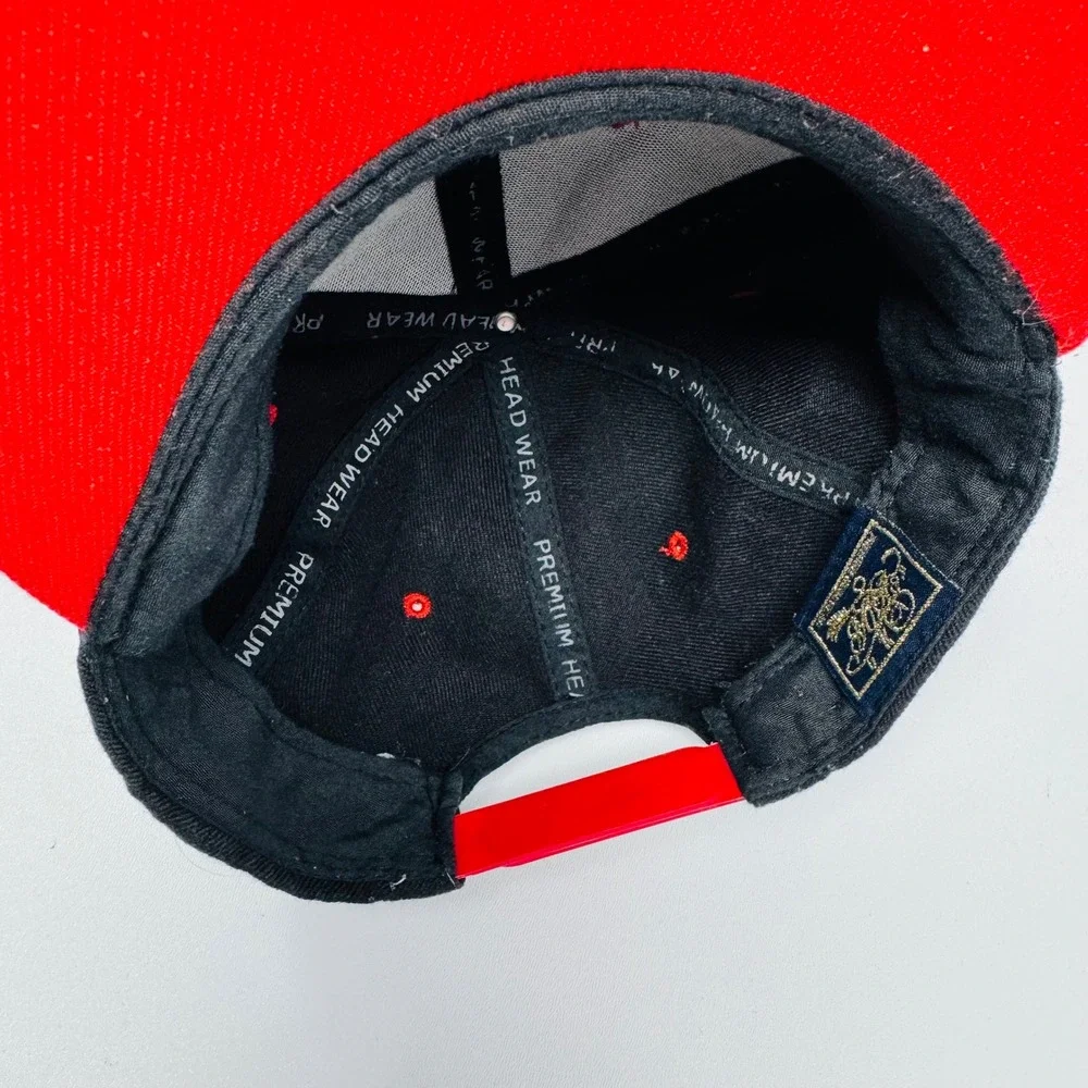 New York Yankees Snapback Hat Black Red Premium Headwear‎ Flat Brim Baseball Cap